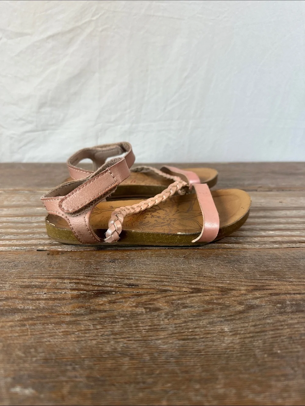 Blowfish Girls Pink Braided Strap Sandals